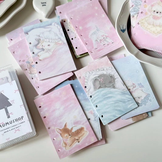 Illustrated Animals - 20PCS M5 Planner/Journals Refill Set - 20 PCS