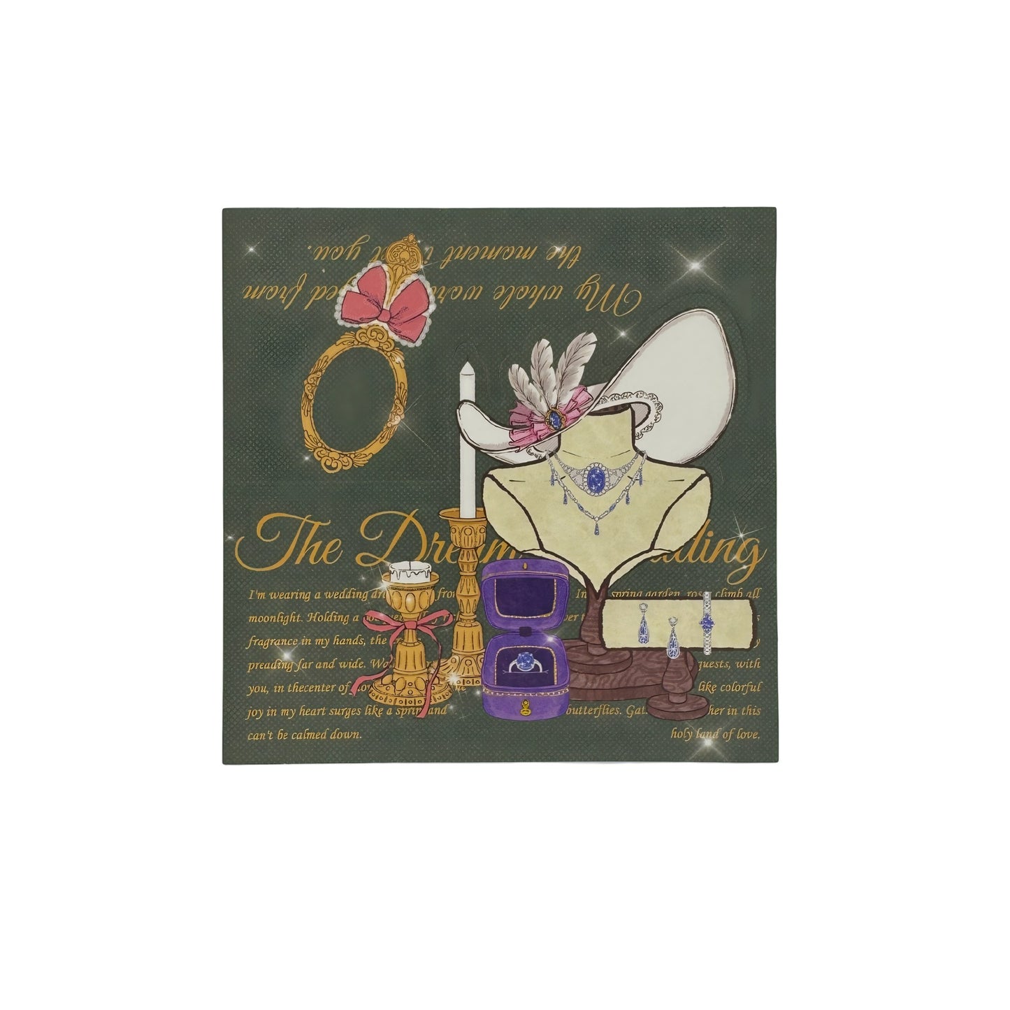 The Dream Wedding - Wedding Themed Illustrated Aesthetic Die-Cut Header Cards - 5 PCS
