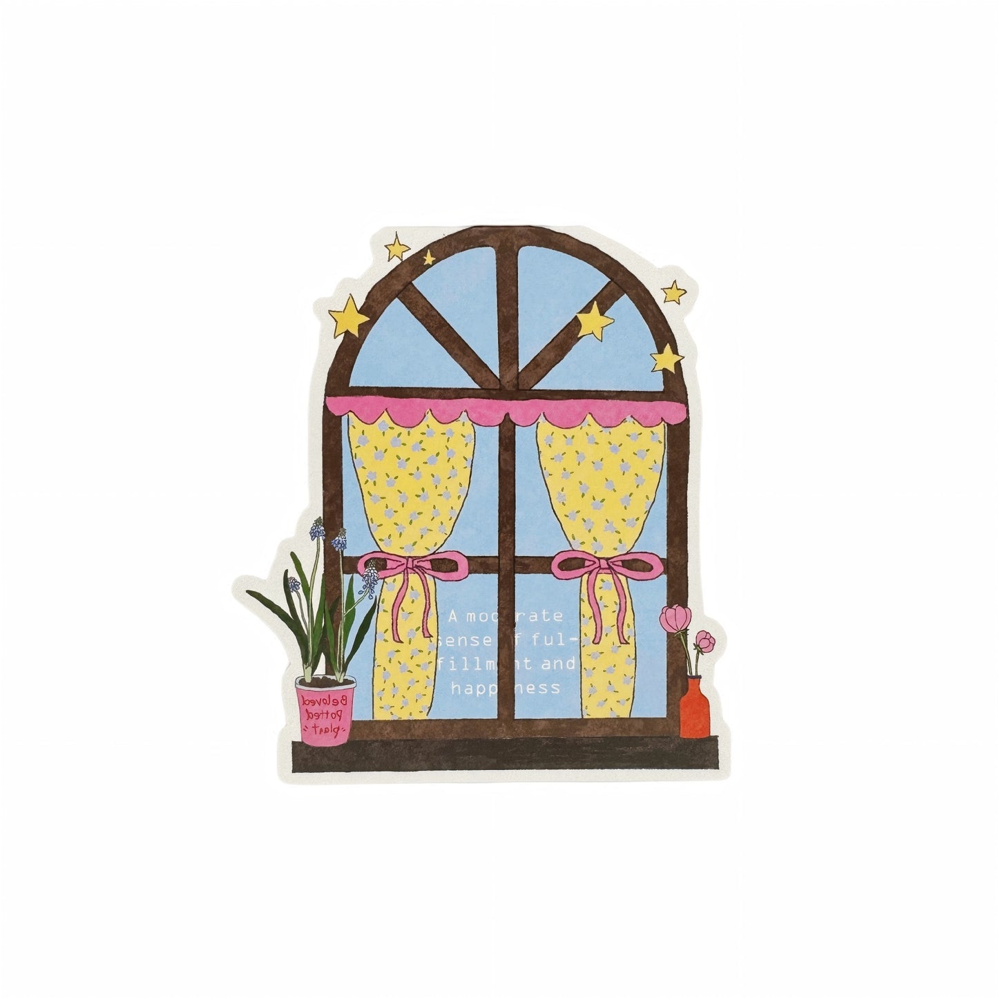 A Room of One's Own Illustrated Aesthetic Sculptral Die-Cut Header Cards - 5 PCS