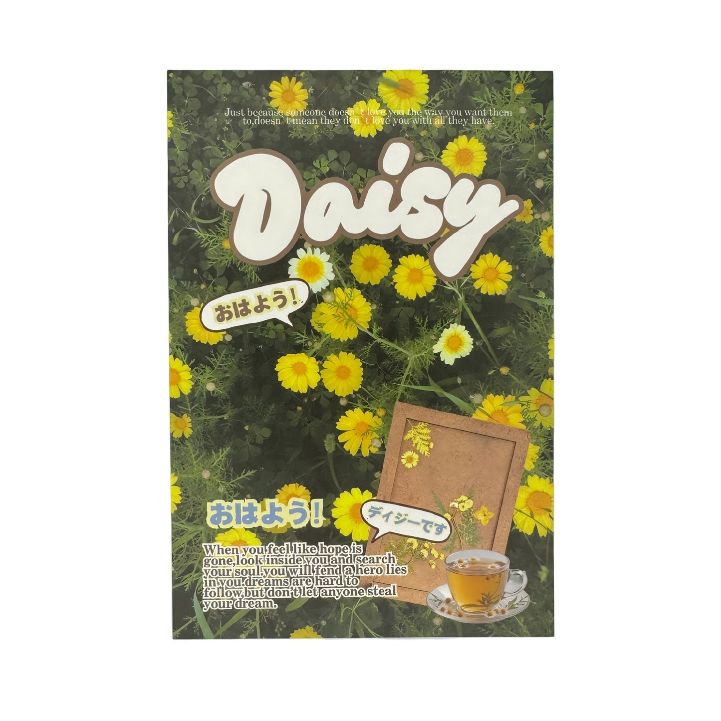 Daisy Premium Floral Aesthetic Decorative Matte Backcards - 5 PCS