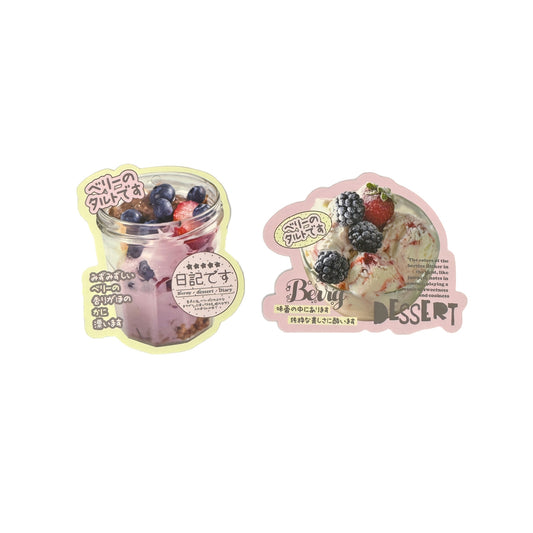 Berry Sweet Gourmet Aesthetic Premium Matte Custom Die-Cut Gift Hang Tags & Paper Charms Set - 10 PCS