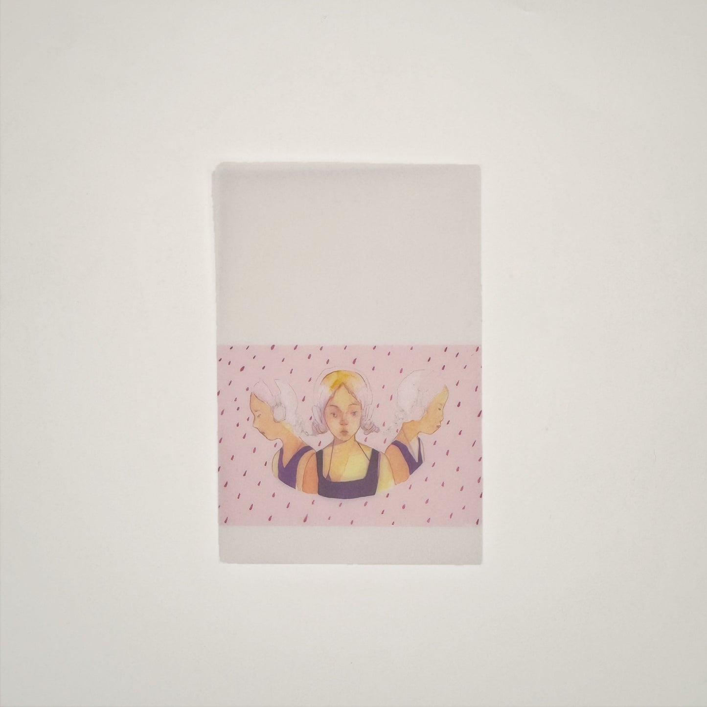 Falling Petals & Fading Rouge - Premium Vellum Stationery Set - 5 PCS