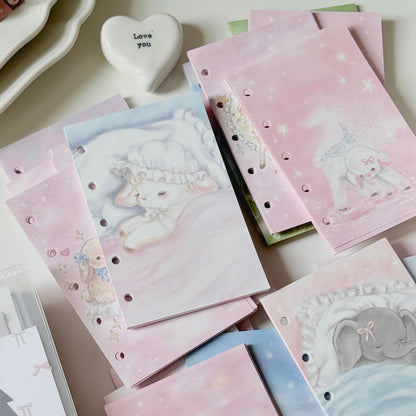 Illustrated Animals - 20PCS M5 Planner/Journals Refill Set - 20 PCS
