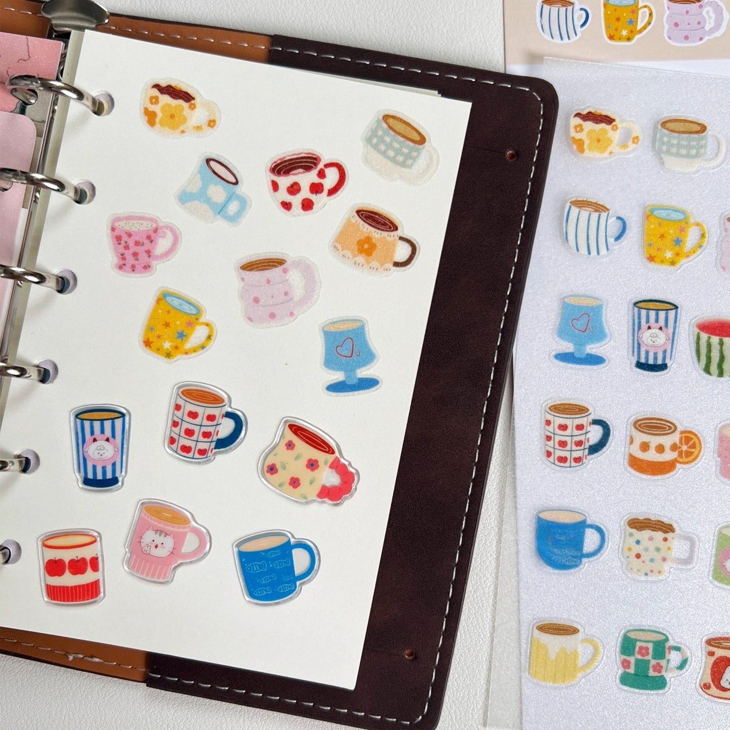 World of Cups - 3D Puffy Transparent Stickers - 1 SHEET