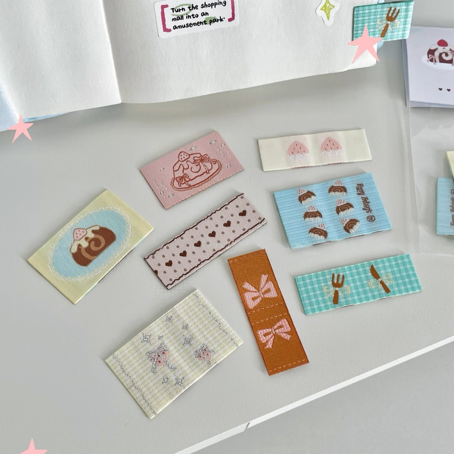 Sweet Tooth - 8PCS Adhesive Silver-Foiled Woven Patch Collection - 8 PCS