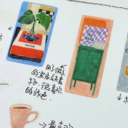 A Stroll Through My Room - Premium Washi Sticker Sheet - 1 SHEET