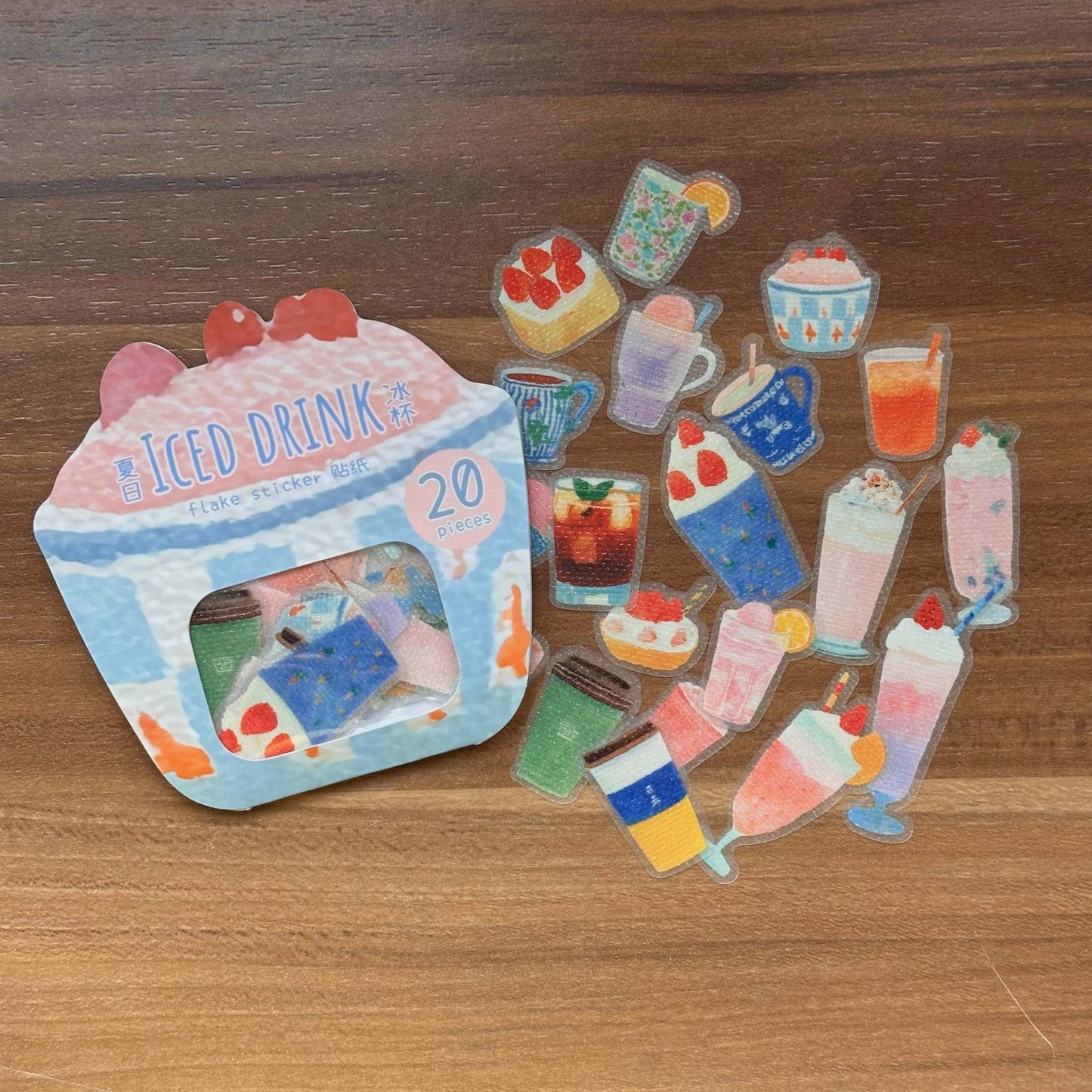 Themed Die-Cut Decorative Glitter Flake Stickers Set - 20 PCS