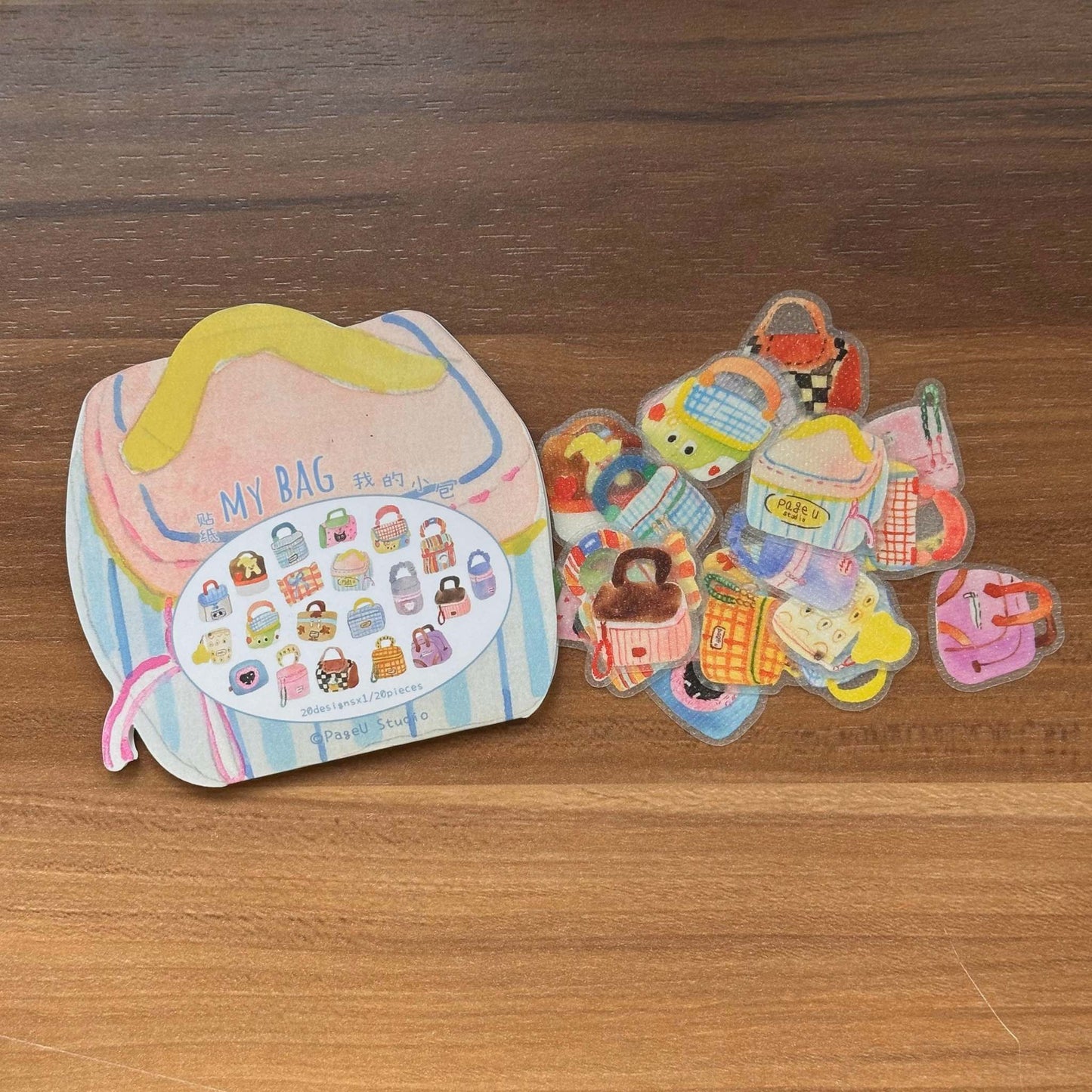 Themed Die-Cut Decorative Glitter Flake Stickers Set - 20 PCS