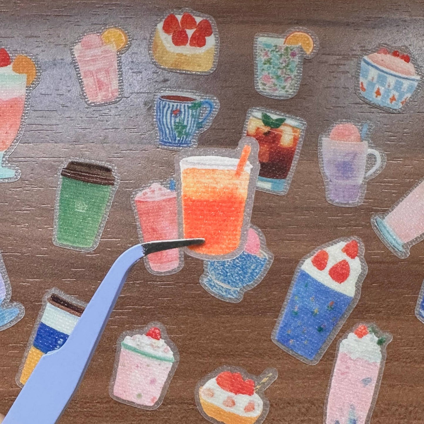 Themed Die-Cut Decorative Glitter Flake Stickers Set - 20 PCS