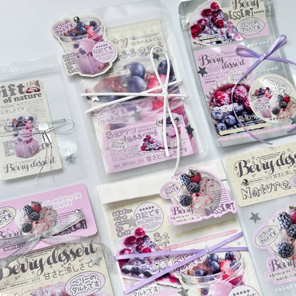Berry Sweet  Premium Gourmet Aesthetic Decorative Matte Backcards - 5 PCS