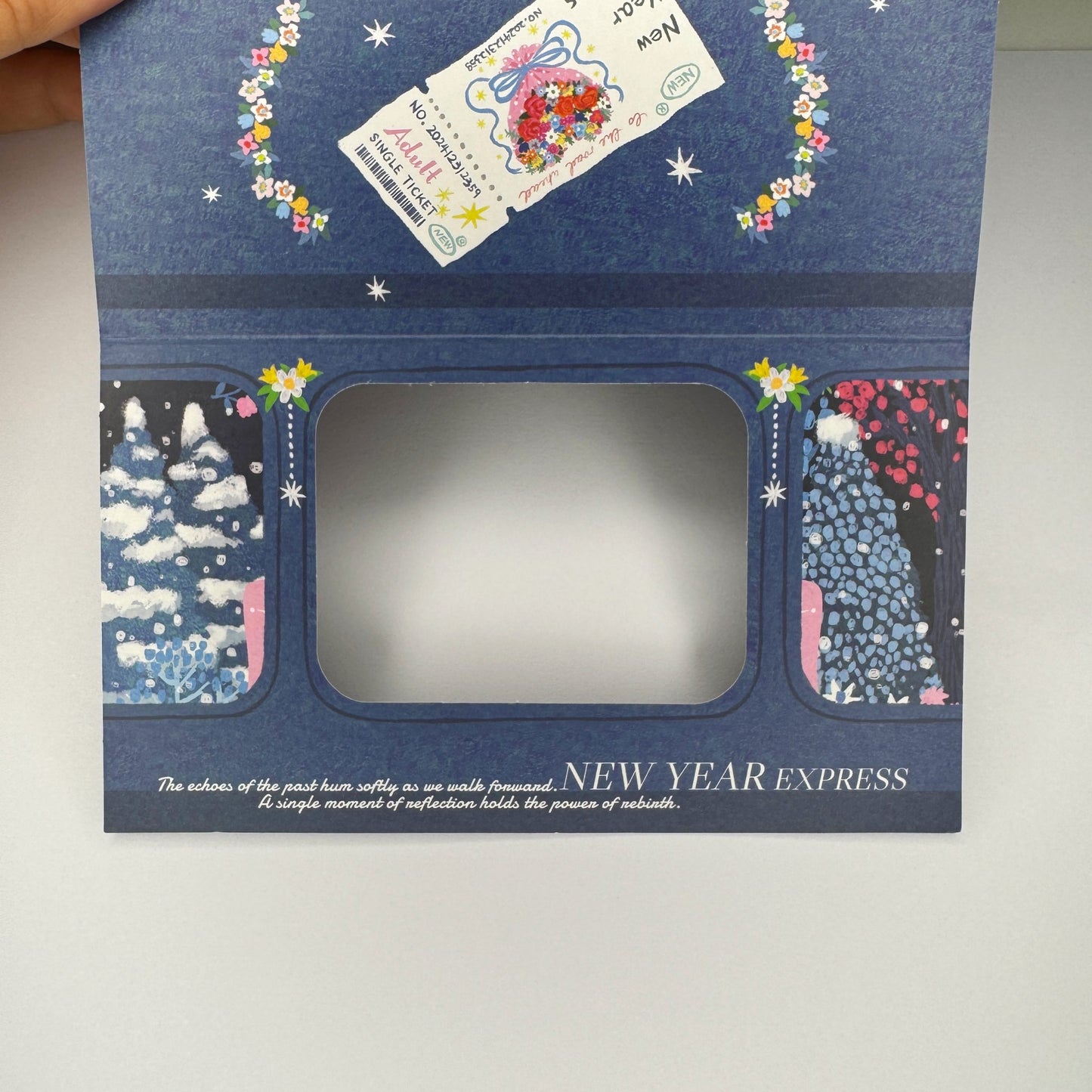 NEW LIFE The New Year Express - Multi-Functional Die-Cut Foldable Folio Art Print - 5 PCS