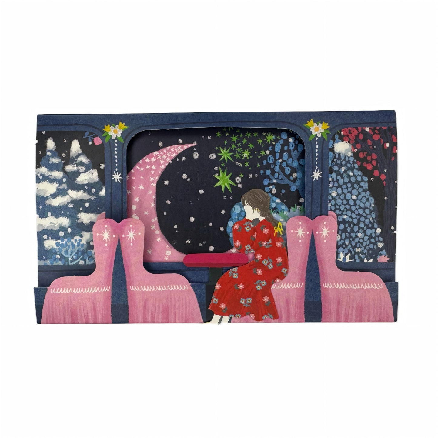 NEW LIFE The New Year Express - Multi-Functional Die-Cut Foldable Folio Art Print - 5 PCS