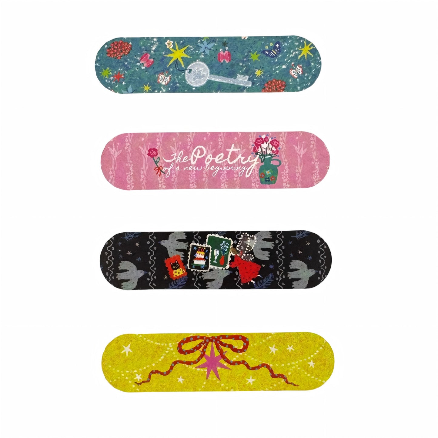 NEW LIFE Bandage-Style Matte Patch Strip Sticker Set - 5 SHEETS