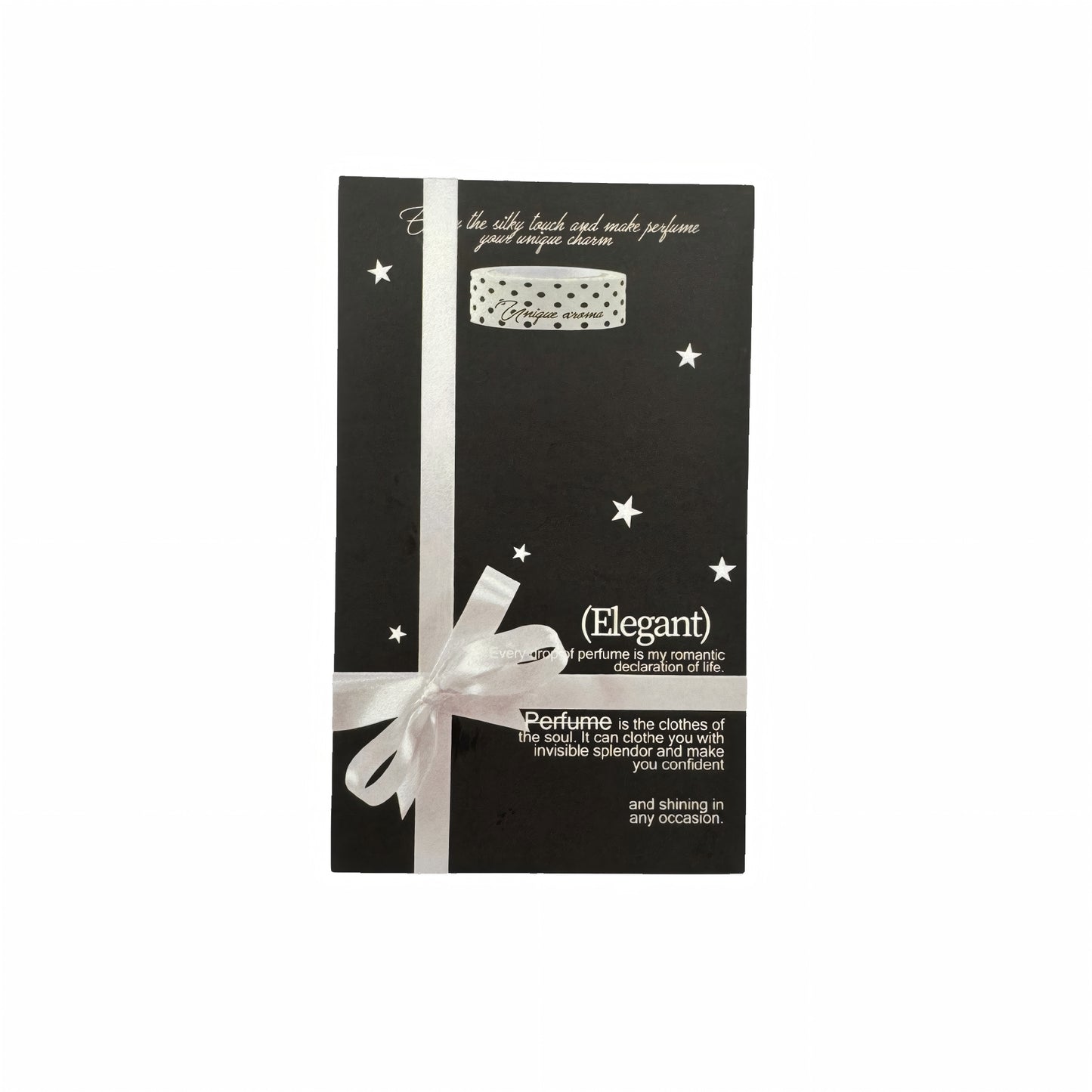 Fragrance Black & White Tones Aesthetic Matte Seal Stickers - 5 PCS