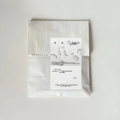 Fragrance Black & White Tones Aesthetic Matte Seal Stickers - 5 PCS