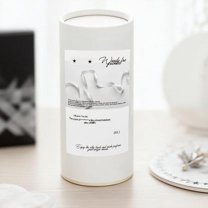 Fragrance Black & White Tones Aesthetic Matte Seal Stickers - 5 PCS
