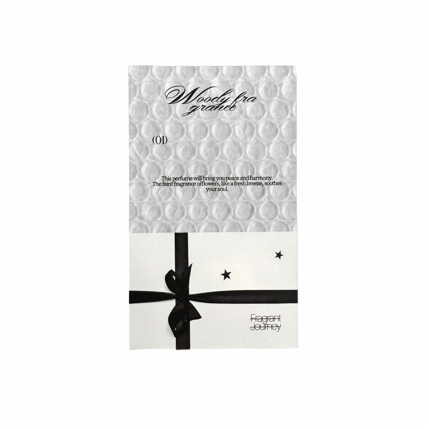 Fragrance Black & White Tones Aesthetic Matte Seal Stickers - 5 PCS