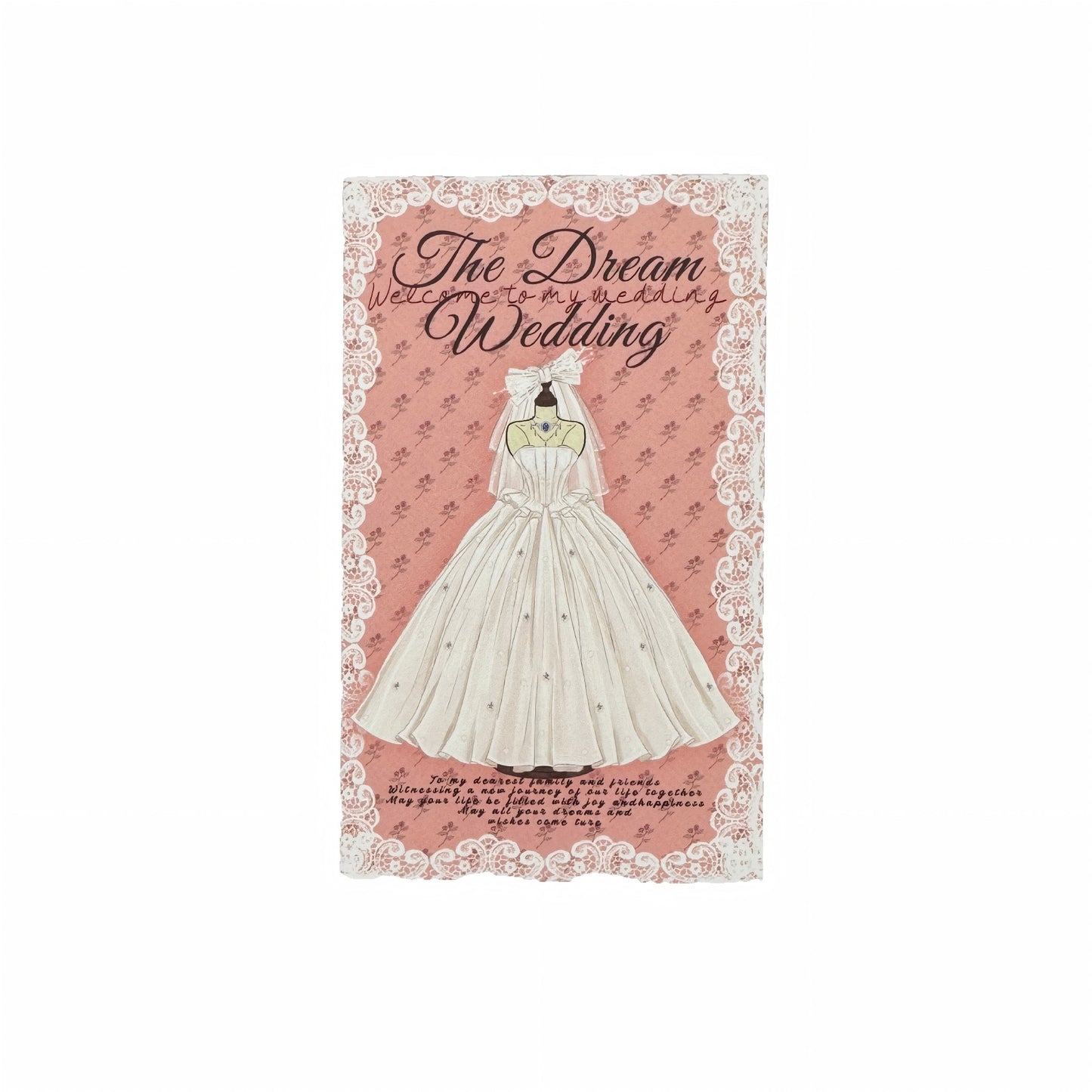 The Dream Wedding - Wedding Themed Illustrated Aesthetic Matte Seal Stickers - 5 PCS