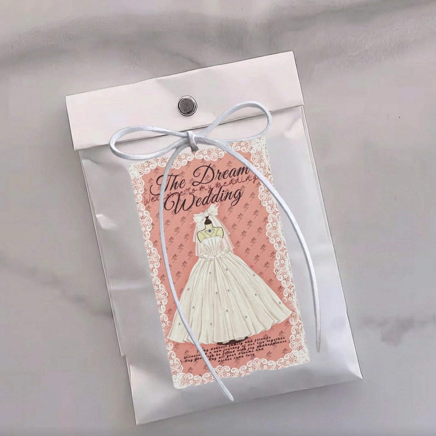 The Dream Wedding - Wedding Themed Illustrated Aesthetic Matte Seal Stickers - 5 PCS