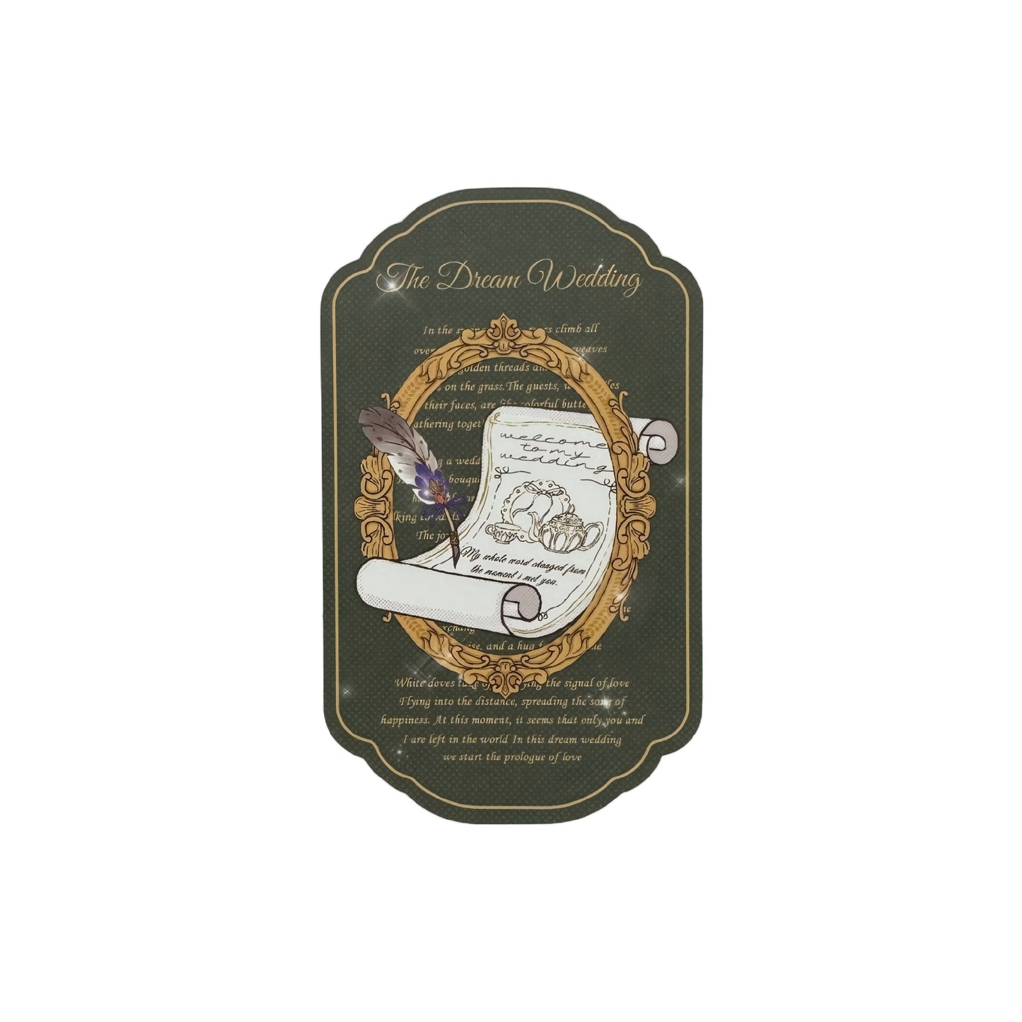 The Dream Wedding - Wedding Themed Illustrated Aesthetic Matte Seal Stickers - 5 PCS