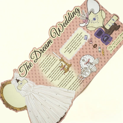 The Dream Wedding - Wedding Themed Illustrated Aesthetic Jumbo Matte Decorative Parcel Box Seal Stickers - 5 PCS