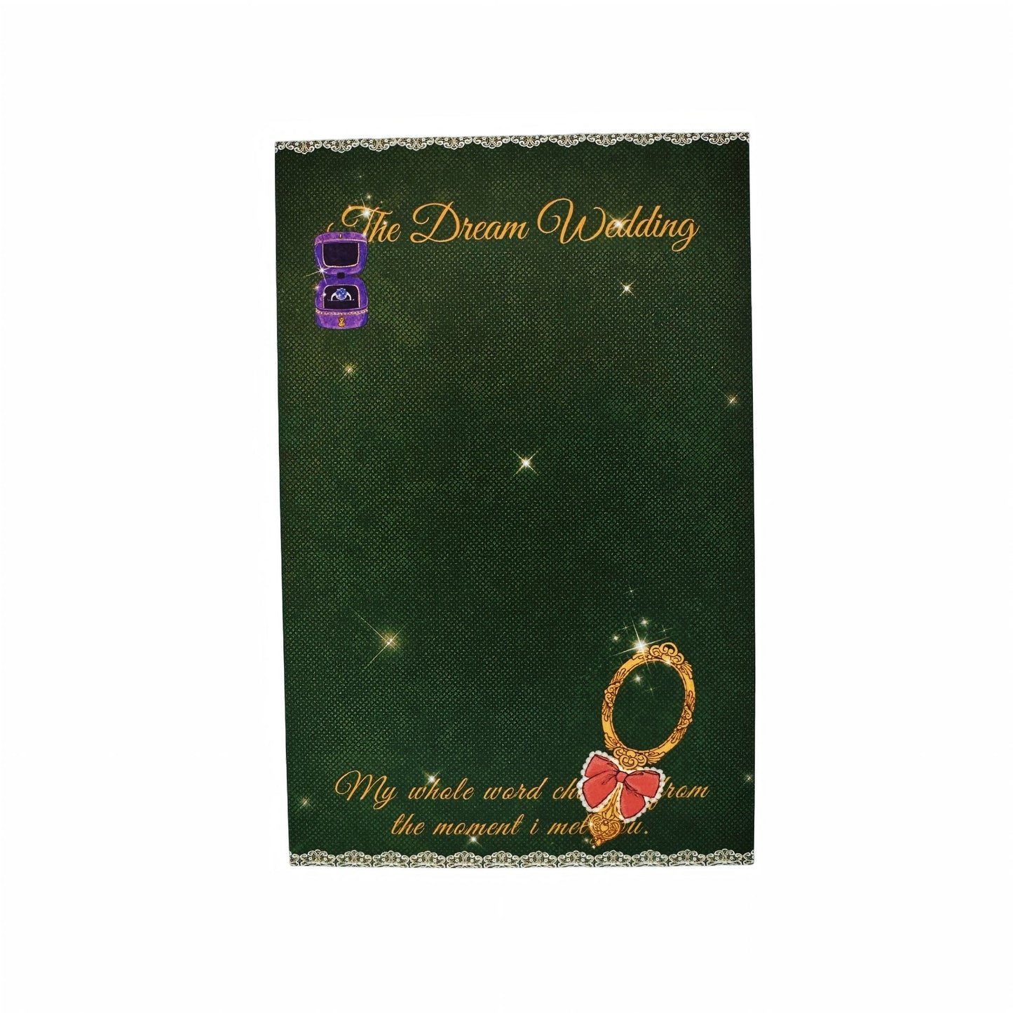 The Dream Wedding - Wedding Themed Illustrated Aesthetic Decorative Matte Backcards - 5 PCS