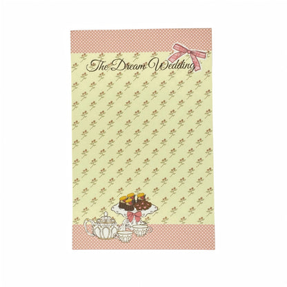 The Dream Wedding - Wedding Themed Illustrated Aesthetic Decorative Matte Backcards - 5 PCS