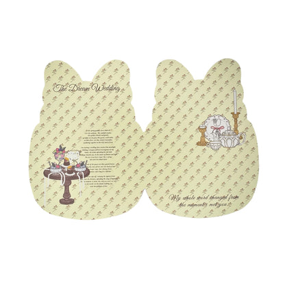 The Dream Wedding - Wedding Themed Illustrated Aesthetic Multi-Functional Die-Cut Folio Foldable Art Print Set - 5 SETS
