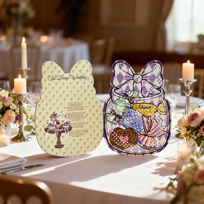 The Dream Wedding - Wedding Themed Illustrated Aesthetic Multi-Functional Die-Cut Folio Foldable Art Print Set - 5 SETS