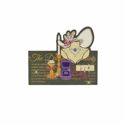 The Dream Wedding - Wedding Themed Illustrated Aesthetic Die-Cut Header Cards - 5 PCS