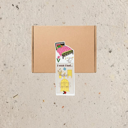 A Room of One's Own Illustrated Aesthetic Long Decorative Matte Die-Cut Strip Seal Stickers - 5 PCS