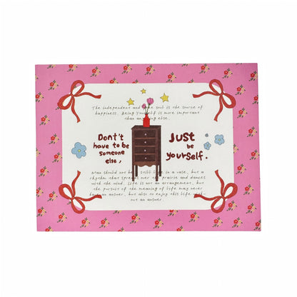 A Room of One's Own Illustrated Aesthetic Jumbo Matte Decorative Parcel Box Seal Stickers - 5 PCS