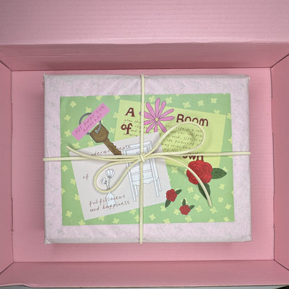 A Room of One's Own Illustrated Aesthetic Jumbo Matte Decorative Parcel Box Seal Stickers - 5 PCS