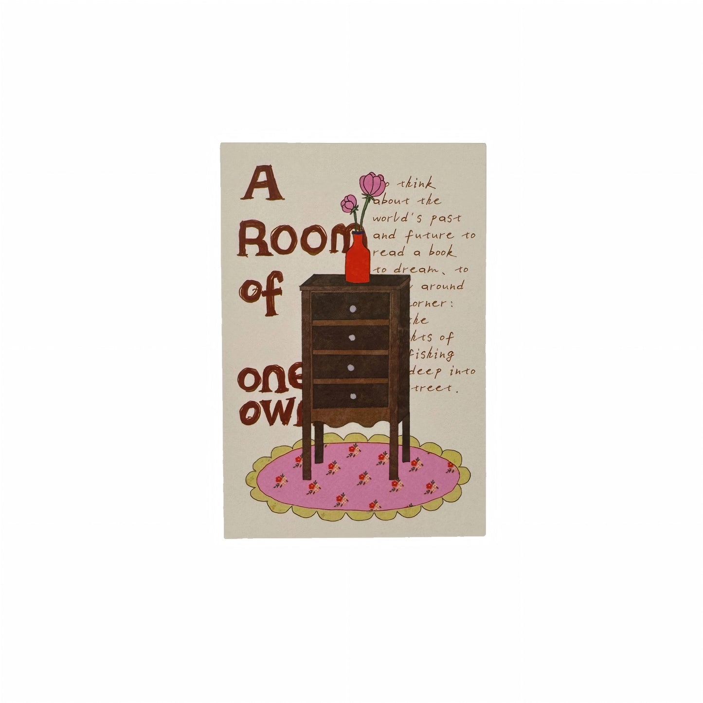 A Room of One's Own Illustrated Aesthetic Matte Seal Stickers Series - 5 PCS