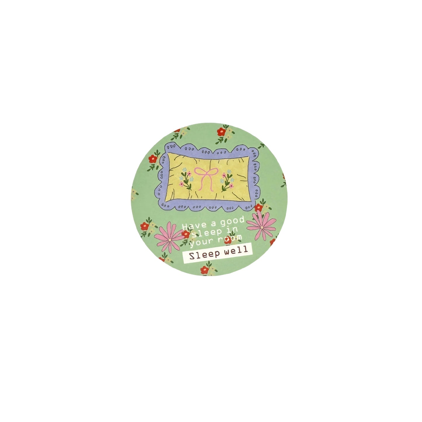 A Room of One's Own Illustrated Aesthetic Matte Seal Stickers Series (Circular) - 5 PCS