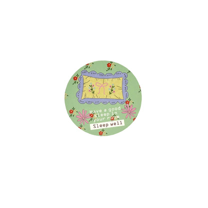 A Room of One's Own Illustrated Aesthetic Matte Seal Stickers Series (Circular) - 5 PCS