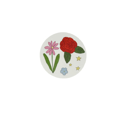 A Room of One's Own Illustrated Aesthetic Matte Seal Stickers Series (Circular) - 5 PCS