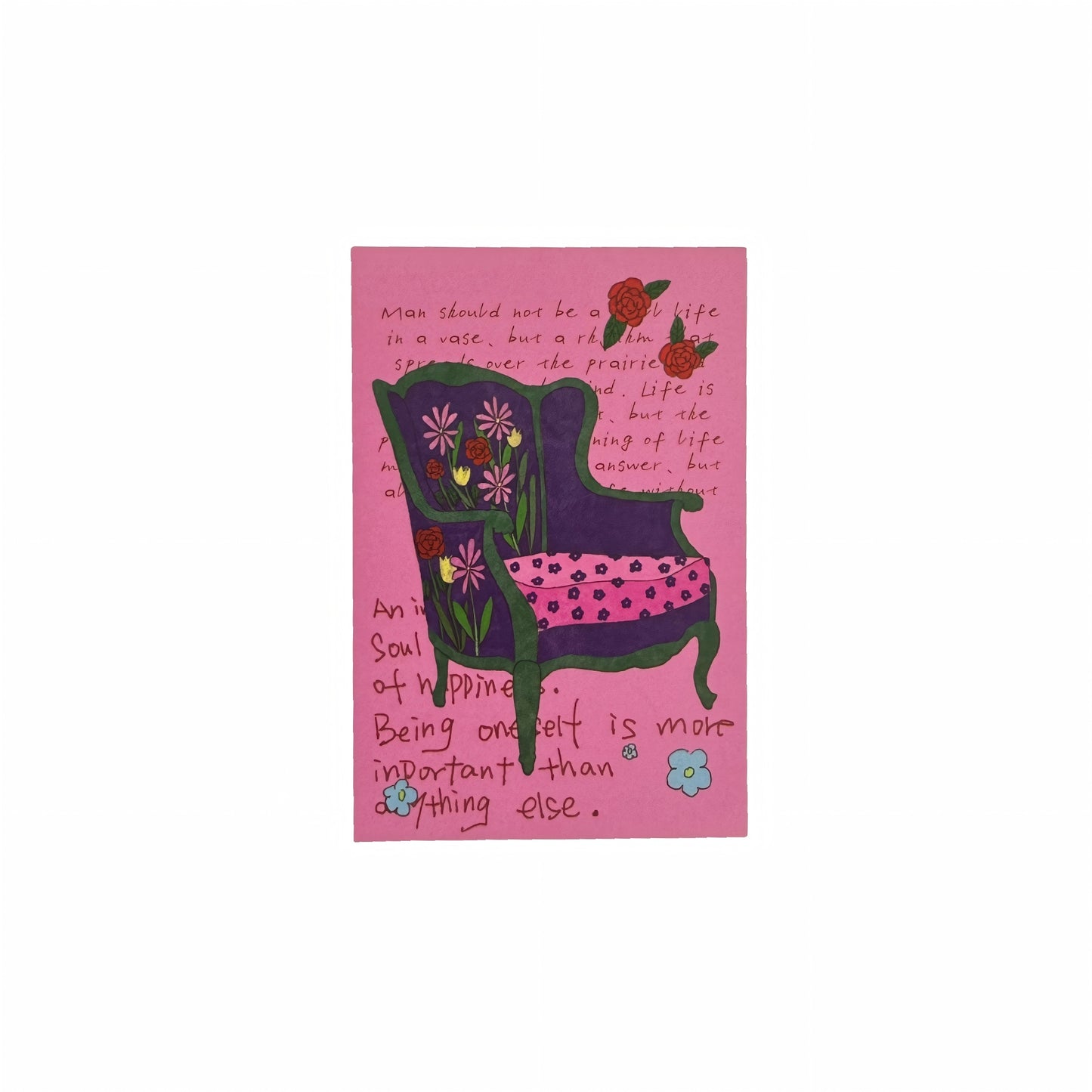 A Room of One's Own Illustrated Aesthetic Matte Seal Stickers Series - 5 PCS