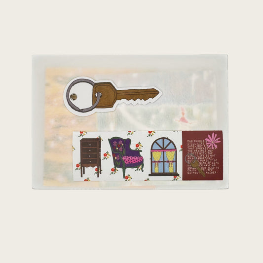 A Room of One's Own Illustrated Aesthetic Matte Seal Stickers Series (Mid Rectangle) - 5 PCS