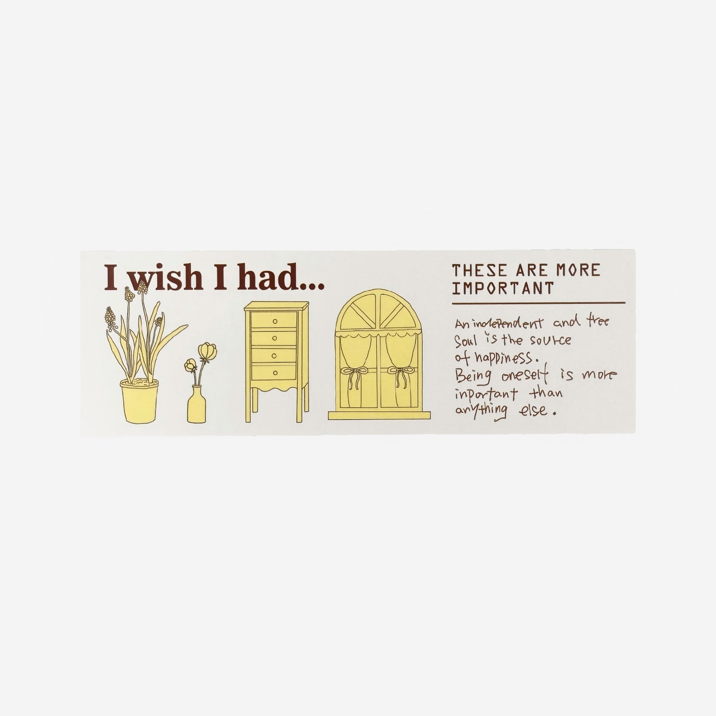 A Room of One's Own Illustrated Aesthetic Matte Seal Stickers Series (Mid Rectangle) - 5 PCS
