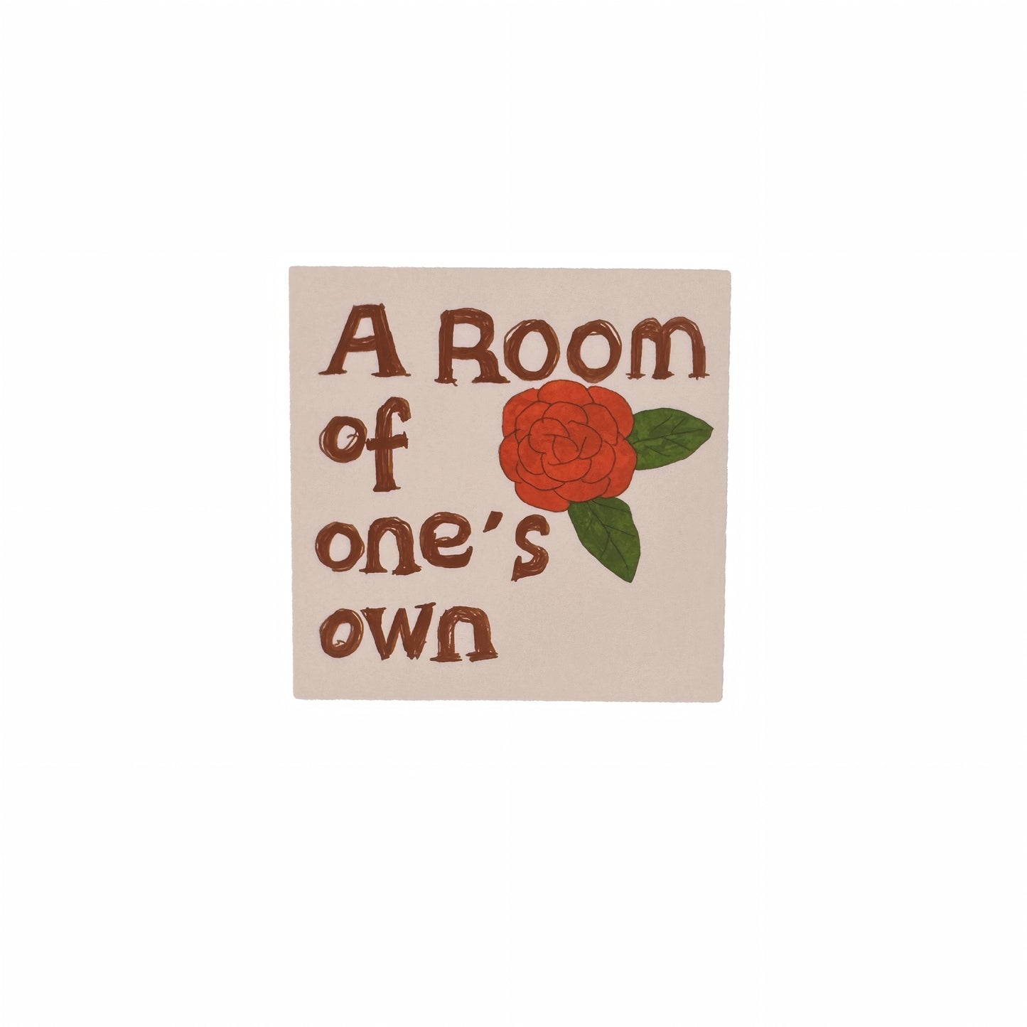 A Room of One's Own Illustrated Aesthetic Matte Seal Stickers Series (Square) - 5 PCS