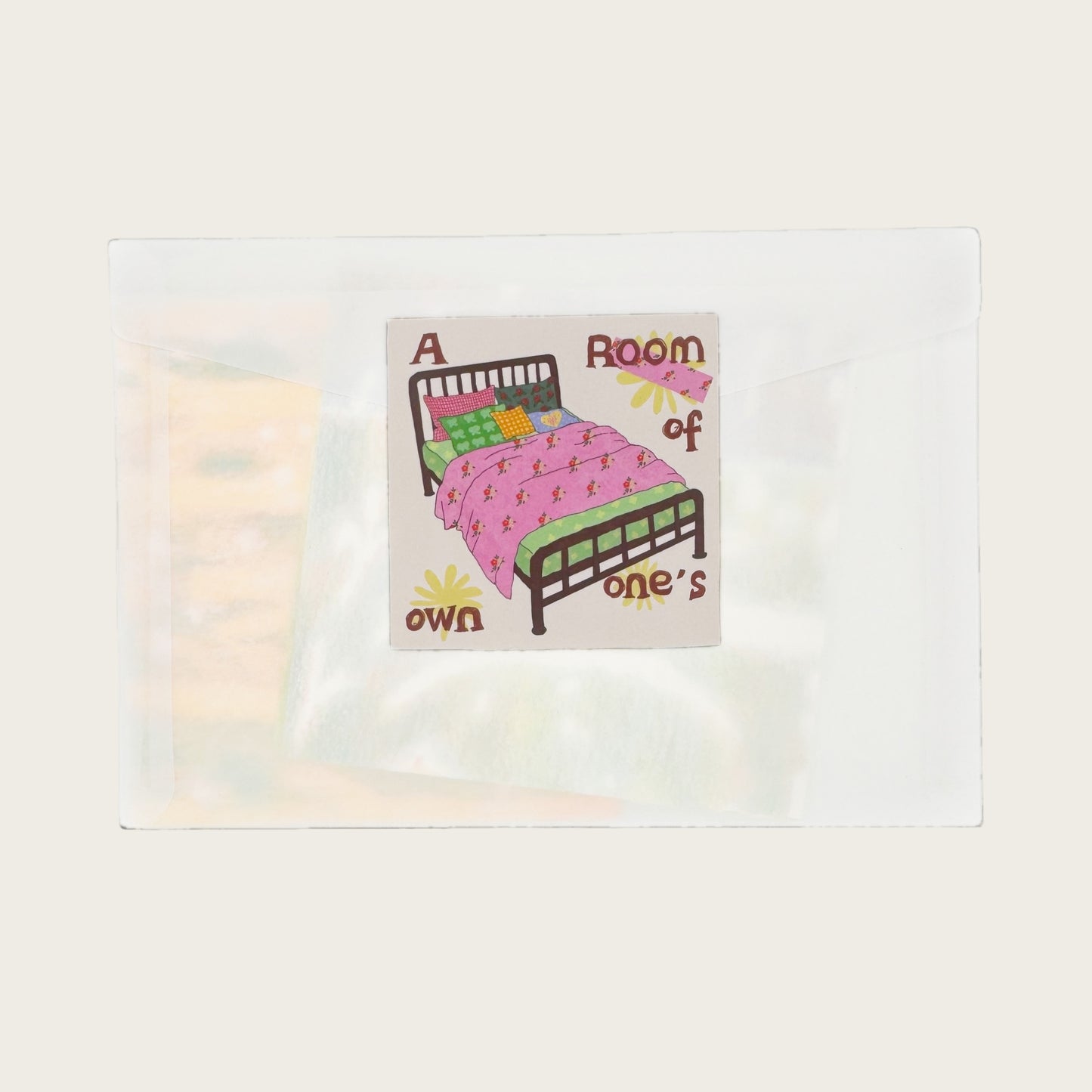 A Room of One's Own Illustrated Aesthetic Matte Seal Stickers Series (Square) - 5 PCS