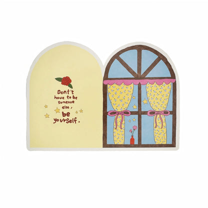A Room of One's Own Illustrated Aesthetic Multi-Functional Die-Cut Folio Foldable Art Print - 5 PCS
