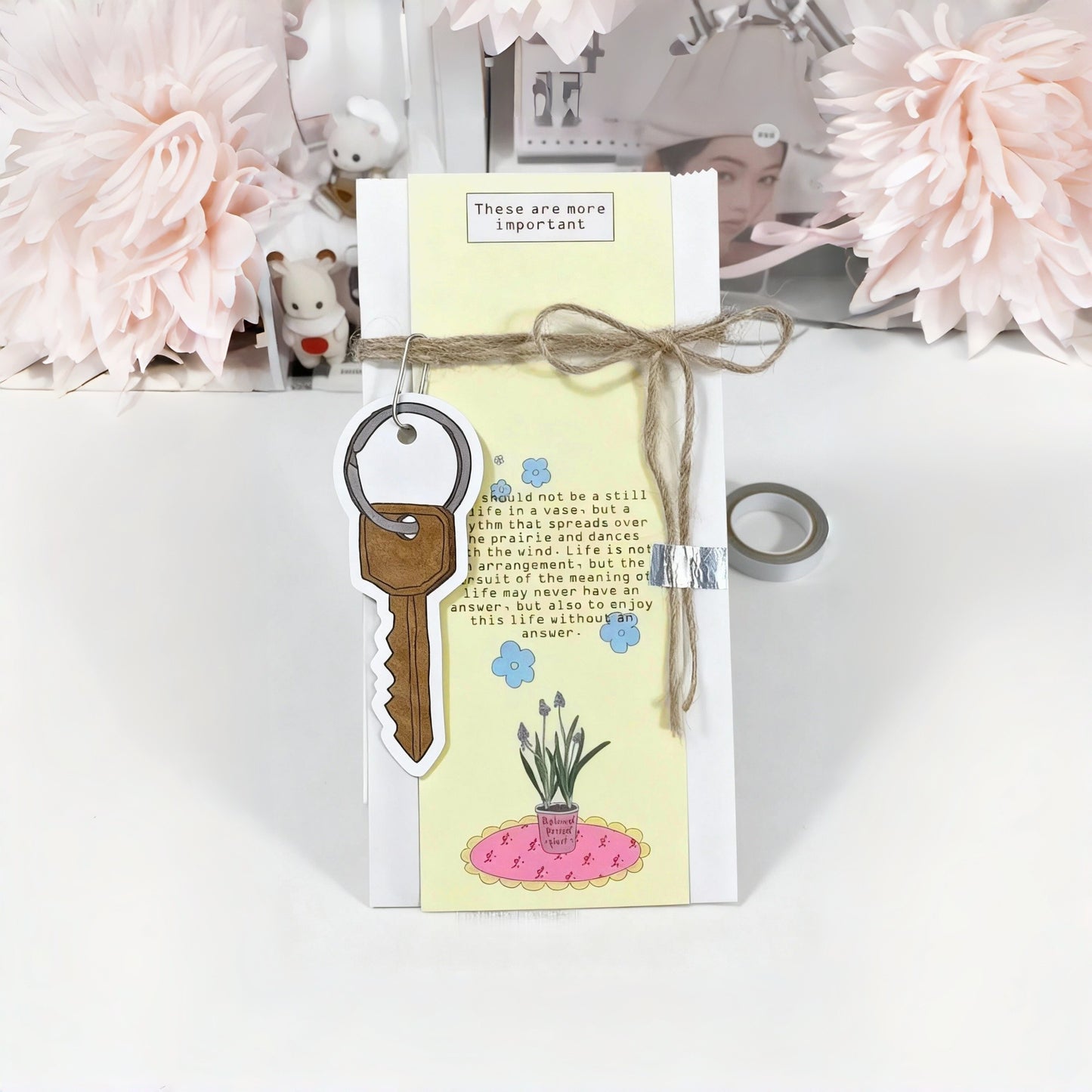 A Room of One's Own Illustrated Aesthetic Art Print Memo - 5 PCS