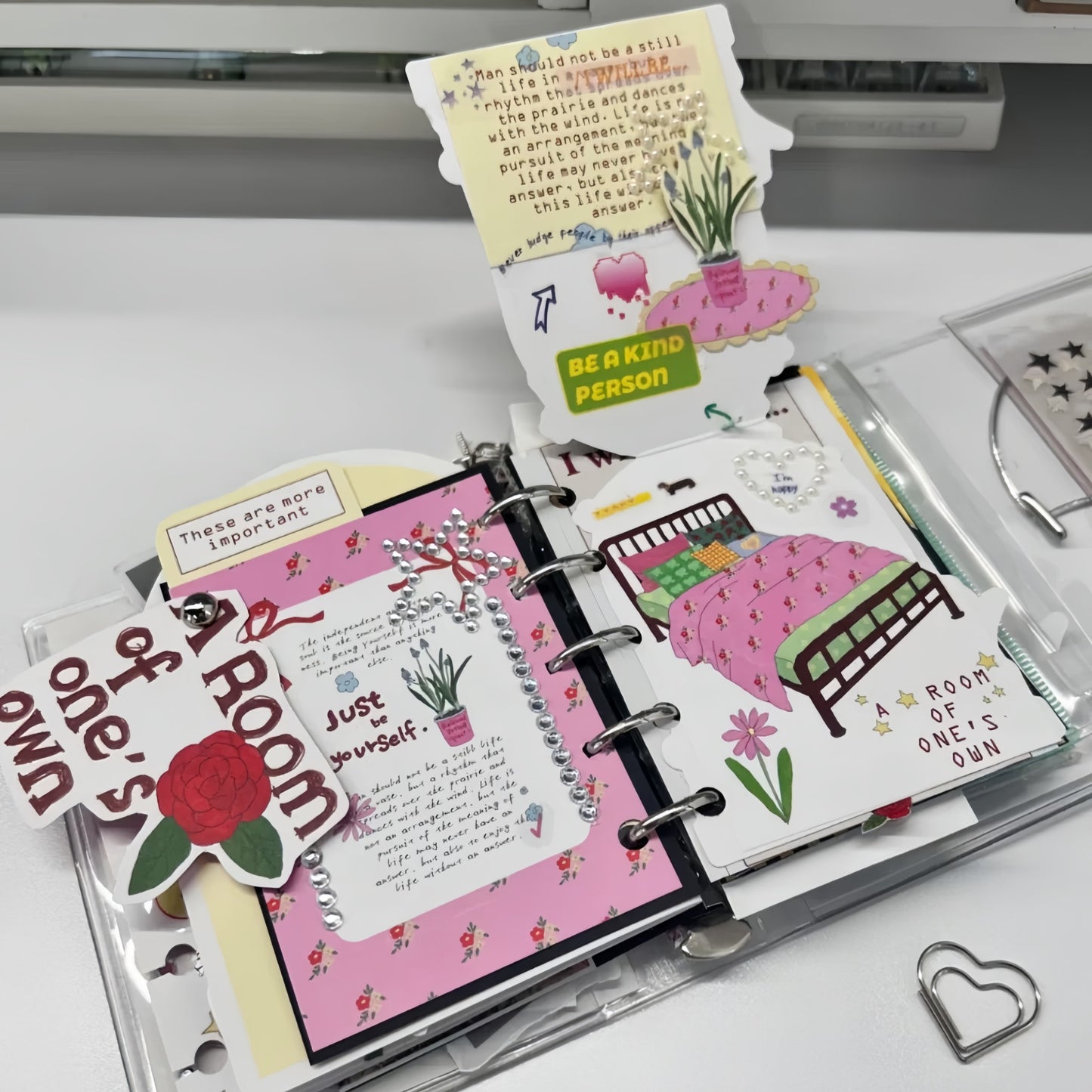 A Room of One's Own Illustrated Aesthetic Mini Decorative Matte Backcards - 5 PCS