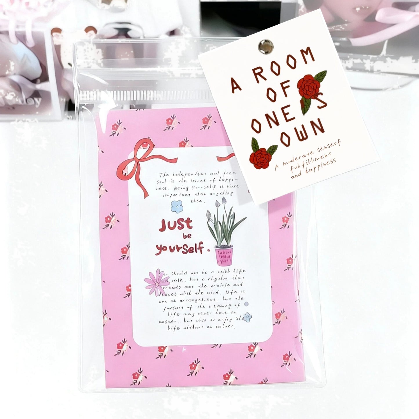 A Room of One's Own Illustrated Aesthetic Mini Decorative Matte Backcards - 5 PCS