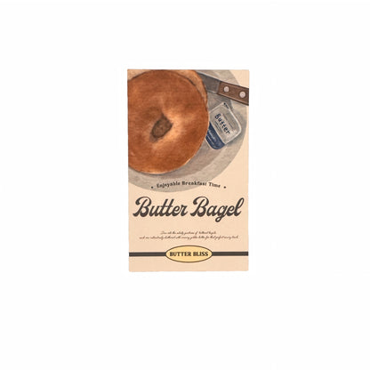 Bagel Baking Gourmet Aesthetic Matte Seal Stickers Set - 5 PCS