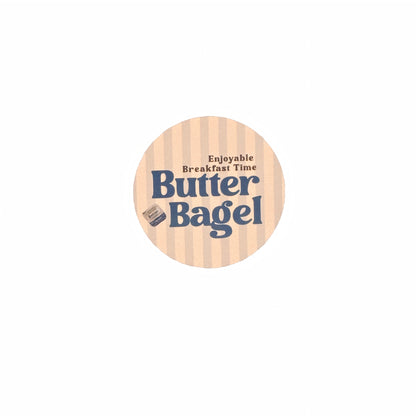 Bagel 21pcs Baking Gourmet Aesthetic Die-Cut Stickers Set Ephemera Pack - 21 PCS