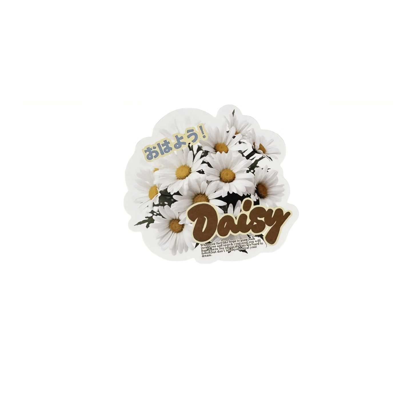 Daisy 24 Pcs Floral Aesthetic Die-Cut Stickers Set Ephemera Pack - 24 PCS