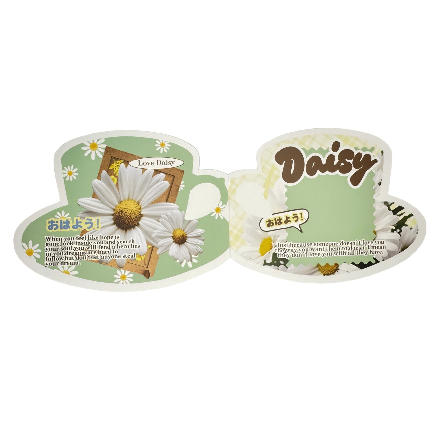 Daisy Floral Aesthetic Multi-Functional Die-Cut Folio Foldable Art Print - 5 PCS